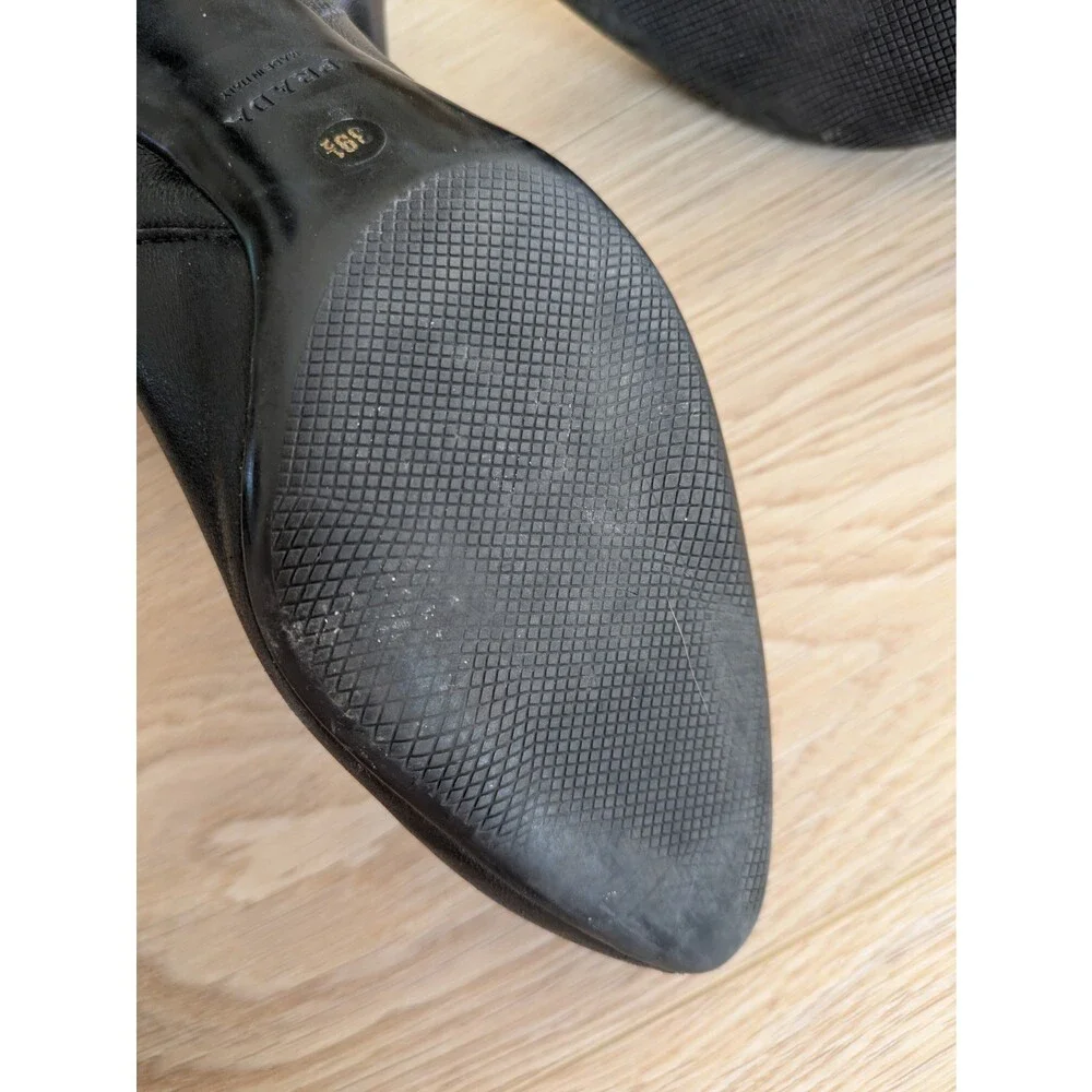 Incredible Y2K PRADA Leather & Nylon Knee High Heel Boots 39.5 (Fits Like 8.5) - Picture 15 of 15